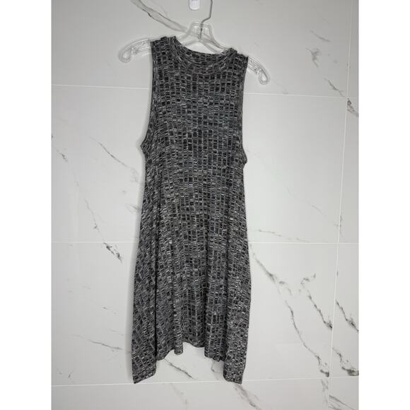 Maeve Emerson Swing Dress Size Large Anthropologie Black Space Dye Ribbed Jersey - Picture 4 of 12